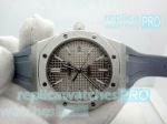 Replica Audemars Piguet Royal Oak Grey Dial Blue Rubber Strap Watch